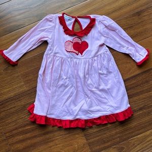 Magnolia Baby Heart Appliqué Dress Sz 2